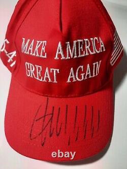 President Donald Trump 2024 45 47 MAGA Hat Hand Signed Auto COA Holo