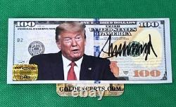 President Donald Trump 45/47 Signed $100 TRUMP Bill COA Hologram Autographed