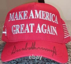 President Donald Trump Authentic Make America Great Again Autographed Red Hat