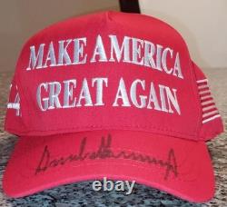 President Donald Trump Authentic Make America Great Again Autographed Red Hat
