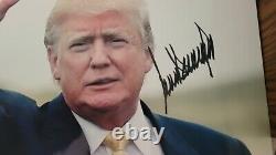 President Donald Trump Autographed 11x14 AEU with COA MAGA