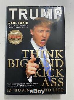 President Donald Trump Autographed Book Think Big & Kick Ass In Business & Life