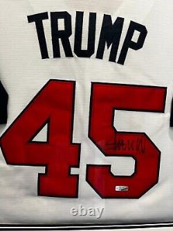 President Donald Trump Autographed Framed on Jersey Auto