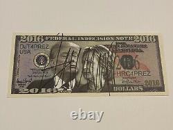 President Donald Trump Autographed Hand Signed Dollar Bill Replica Currency