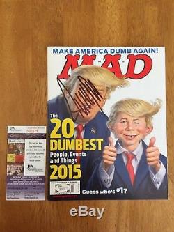 President Donald Trump Autographed MAD Magazine JSA Authenticated