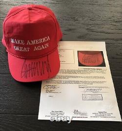 President Donald Trump Autographed Make America Great Again Hat JSA LOA