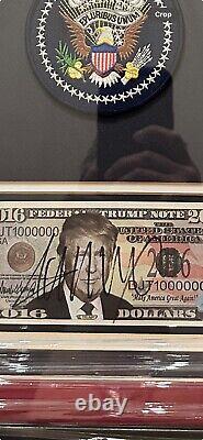 President Donald Trump Autographed Matted and Framed SGC Certified