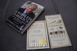 President Donald Trump Autographed Signed Crippled America with COA #3982