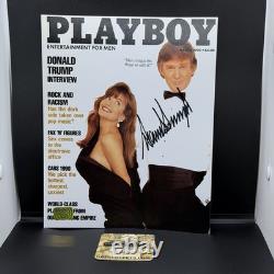 President Donald Trump Autographed Signed Playboy Cover Photo 8x10 COA Hologram