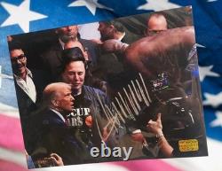 President Donald Trump Autographed Signed UFC Fight Photo Elon Musk Jon Jones