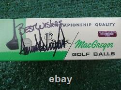 President Donald Trump Autographed Signed Vintage MacGregor Golf Ball Box COA