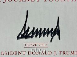 President Donald Trump Autographed USA Flag Framed Butler, PA Newspaper JSA