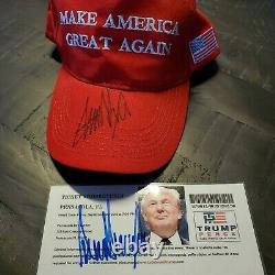 President Donald Trump Combo! Autographed Maga Hat & Signed Trumpevents Ticket