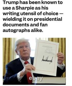 President Donald Trump Executive Order/Bill Signer Sharpie Marker 2nd Term 2025