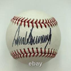 President Donald Trump Full Name Signed Major League Baseball Mint JSA COA