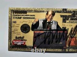 President Donald Trump Gold Prop Bill Auto Autograph 8x10 Hand Signed With COA