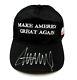 President Donald Trump Hand Signed Autographed Black Make America Great Hat Coa