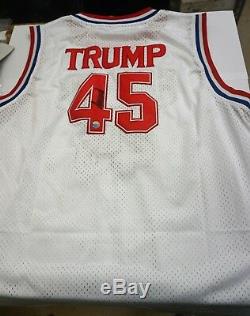 President Donald Trump Hand Signed Basketball Jersey With Coa Extremely Rare