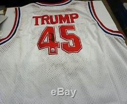 President Donald Trump Hand Signed Basketball Jersey With Coa Extremely Rare
