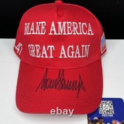 President Donald Trump Hand Signed MAGA 45-47 Hat Auto COA HOLO