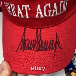 President Donald Trump Hand Signed MAGA 45-47 Hat Auto COA HOLO