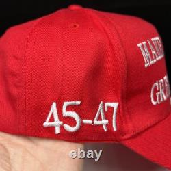 President Donald Trump Hand Signed MAGA 45-47 Hat Auto COA HOLO