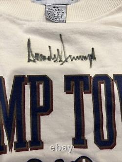 President Donald Trump Hand Signed Trump Tower Crew Neck Sweater. Size Small
