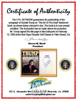 President Donald Trump IN-PERSON Signed The Art of the Deal Book