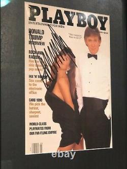 President Donald Trump Real Autograph Signed Playboy Framed Magazine Jsa Coa