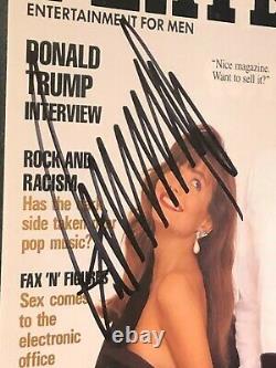 President Donald Trump Real Autograph Signed Playboy Framed Magazine Jsa Coa