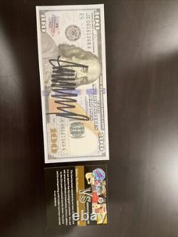President Donald Trump Replica Prop Bill Auto Autograph Hand Signed With COA