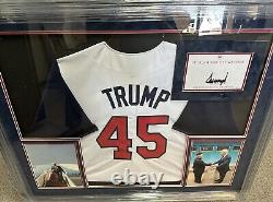 President Donald Trump Signature With 45 Jersey Framed COA