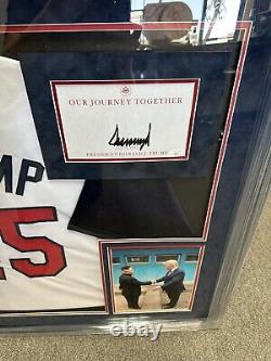 President Donald Trump Signature With 45 Jersey Framed COA