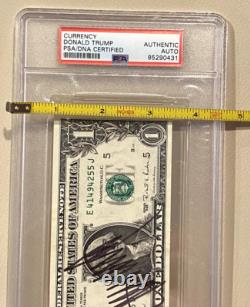 President Donald Trump Signed $1 Dollar Bill PSA Authenticated Genuine Autograph