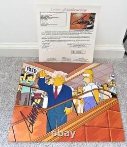President Donald Trump Signed 11x14 Simpsons Photo United States 2024 Maga Jsa