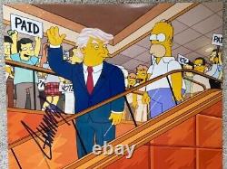 President Donald Trump Signed 11x14 Simpsons Photo United States 2024 Maga Jsa