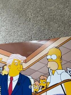 President Donald Trump Signed 11x14 Simpsons Photo United States 2024 Maga Jsa