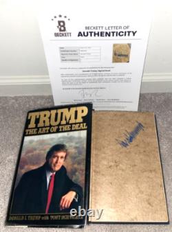 President Donald Trump Signed 1987 Art Of The Deal 1st Edition Book Maga Bas