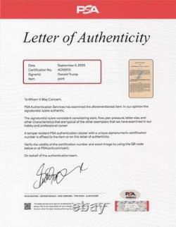 President Donald Trump Signed 6x9 Constitution Page Document PSA PSA/DNA LOA