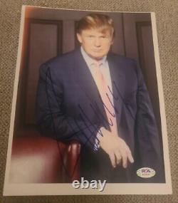 President Donald Trump Signed 8x10 Photo Psa/dna Loa Authentic #aj04879 45 Potus