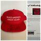 President Donald Trump Signed Autograph Maga Red Hat Cap Psa Dna Free S&h