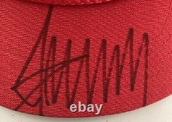 President Donald Trump Signed Autograph MAGA Red Hat Cap PSA DNA FREE S&H