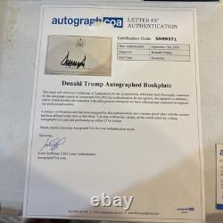 President Donald Trump Signed Autograph Save America Hardover Book Acoa Letter
