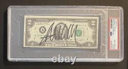 President Donald Trump Signed Autograph Slabbed 2 Dollar Bill Currency PSA COA