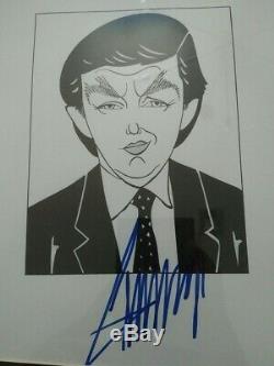 President Donald Trump Signed Autograph UNIQUE art piece with COA from Artist