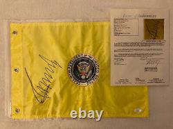 President Donald Trump Signed Autographed 2024 Presidential Seal Golf Flag JSA