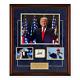 President Donald Trump Signed Autographed Cut Collage Framed To 20x24 Jsa