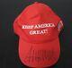 President Donald Trump Signed Autographed Maga Red Baseball Cap Hat Lifetime Coa