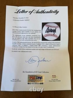 President Donald Trump Signed Autographed Major League Baseball Ball PSA LOA