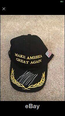 President Donald Trump Signed Black MAGA Hat
